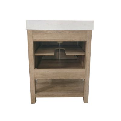 Image showing 6 th Flash Furniture Bathroom Vanity with Undermount Sink and Open Storage Shelf