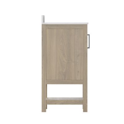 Image showing 8 th Flash Furniture Bathroom Vanity with Undermount Sink and Open Storage Shelf