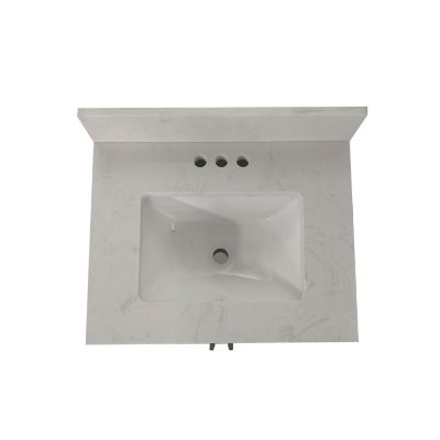 Image showing 9 th Flash Furniture Bathroom Vanity with Undermount Sink and Open Storage Shelf