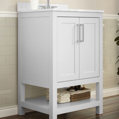 Image showing 5 th Flash Furniture Bathroom Vanity with Undermount Sink and Open Storage Shelf