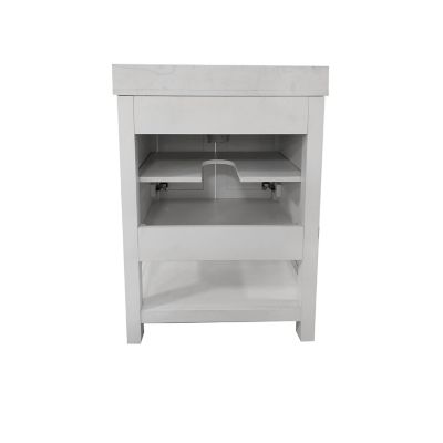 Image showing 6 th Flash Furniture Bathroom Vanity with Undermount Sink and Open Storage Shelf