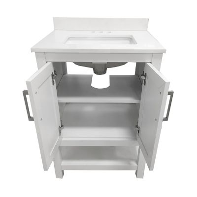 Image showing 7 th Flash Furniture Bathroom Vanity with Undermount Sink and Open Storage Shelf