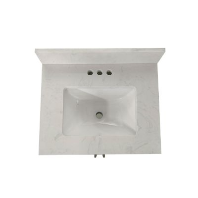 Image showing 9 th Flash Furniture Bathroom Vanity with Undermount Sink and Open Storage Shelf