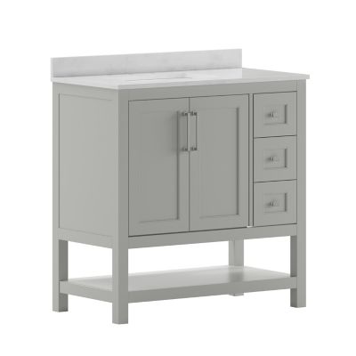 Image showing  Bathroom Vanity with Sink, Open Storage, and Storage Drawers