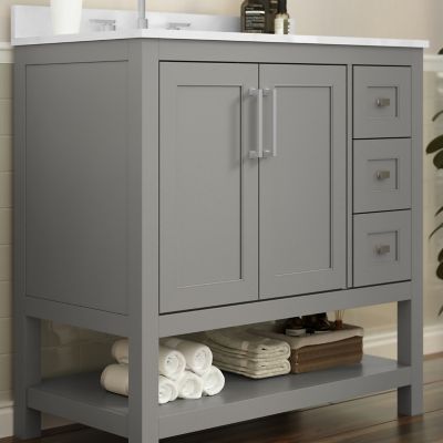 Image showing  Bathroom Vanity with Sink, Open Storage, and Storage Drawers