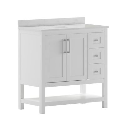 Image showing  Bathroom Vanity with Sink, Open Storage, and Storage Drawers