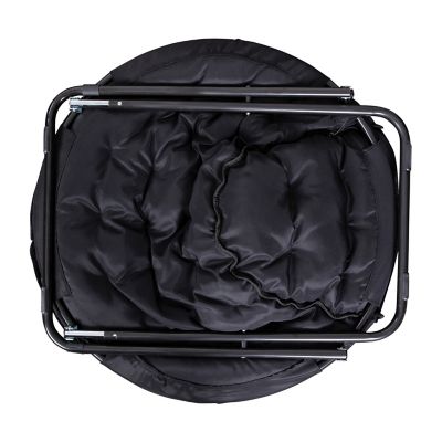 Image showing 7 th Flash Furniture Gwen 38 in. Oversize Portable Faux Fur Folding Saucer Moon Chair for Dorm and Bedroom