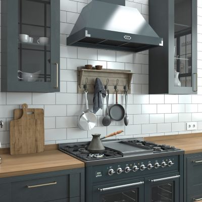 Image showing  Wall Mounted Storage Rack with Upper Shelf and Storage Hooks