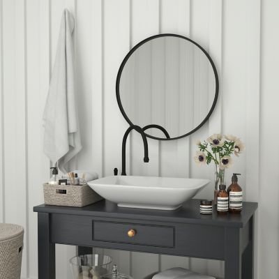Image showing  Wall Mount Accent Wall Mirror with Metal Frame