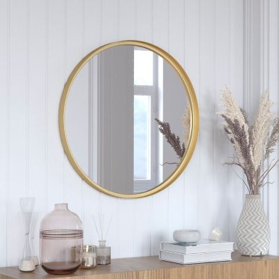 Flash Furniture Wall Mount Accent Wall Mirror with Metal Frame