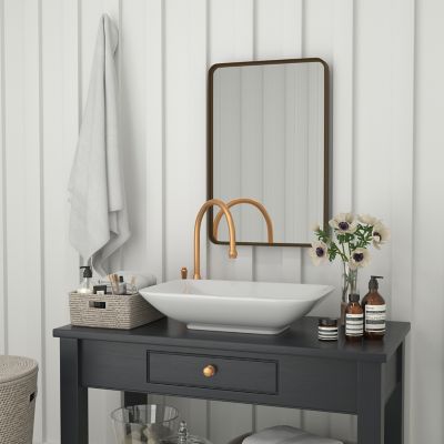 Image showing  Wall Mount Wall Mirror with Metal Frame