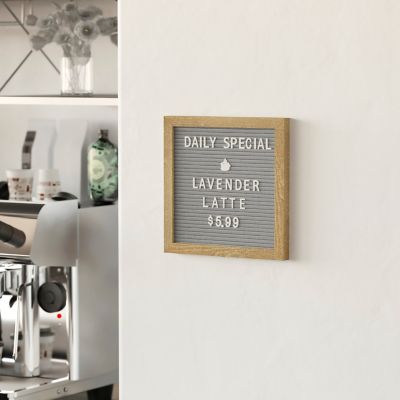 Image showing  Wood Frame Letter Board with 389 PP Letters and Canvas Carry Bag