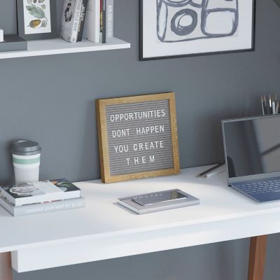 Image showing  Wood Frame Letter Board with 389 PP Letters and Canvas Carry Bag