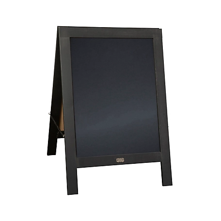 Flash Furniture Indoor/Outdoor 40x20 Freestanding Wood A-Frame Magnetic Chalkboard, Black