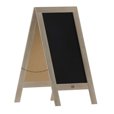 Flash Furniture Indoor/Outdoor 40x20 Freestanding Wood A-Frame Magnetic Chalkboard, Weathered