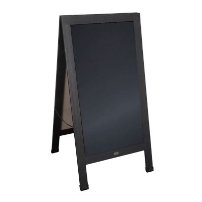 Flash Furniture Wood A-Frame Magnetic Chalkboard Set with Markers, Stencils & Magnets, Black