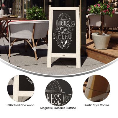 Image showing  Wood A-Frame Magnetic Chalkboard Set-Markers, Stencils, and Magnets, HGWA-GDI-CRE8-654315-G