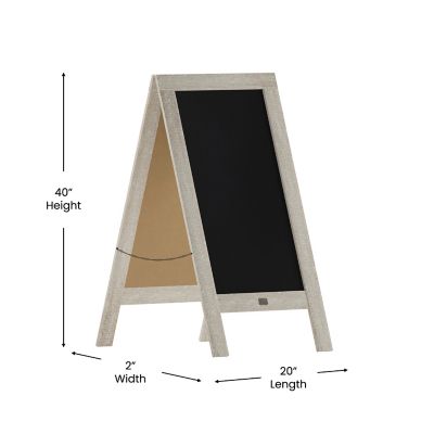 Image showing 5 th Flash Furniture Wood A-Frame Magnetic Chalkboard Set-Markers, Stencils, and Magnets, HGWA-GDI-CRE8-654315-G