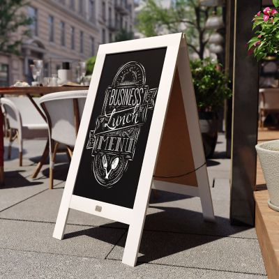 Image showing  Wood A-Frame Magnetic Chalkboard Set-Markers, Stencils, and Magnets, HGWA-GDI-CRE8-754315-G