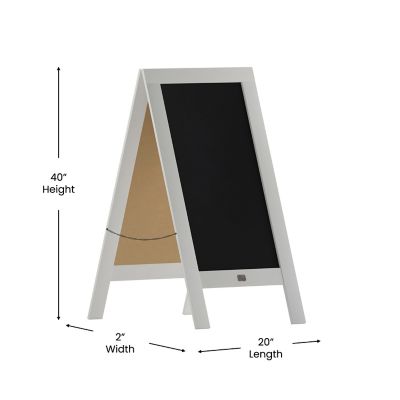 Image showing  Wood A-Frame Magnetic Chalkboard Set-Markers, Stencils, and Magnets, HGWA-GDI-CRE8-754315-G