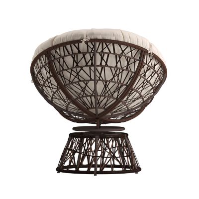 Image showing 6 th Flash Furniture Bowie Comfort Series Swivel Patio Chair with Cushion, JE-5101W-BG-GG