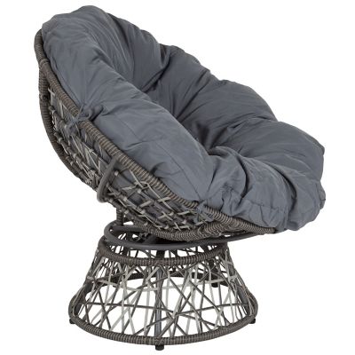 Image showing  Bowie Comfort Series Swivel Patio Chair with Cushion, JE-5101W-GG