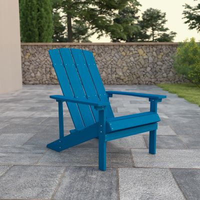 Flash Furniture Charlestown Commercial All-Weather Poly Resin Wood Adirondack Chair