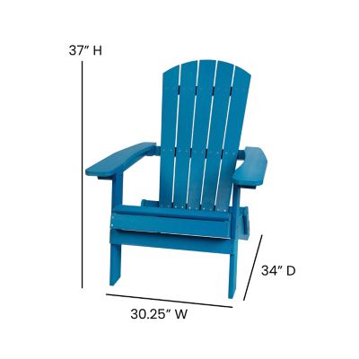 Image showing  Charlestown All-Weather Poly Resin Indoor/Outdoor Folding Adirondack Chair