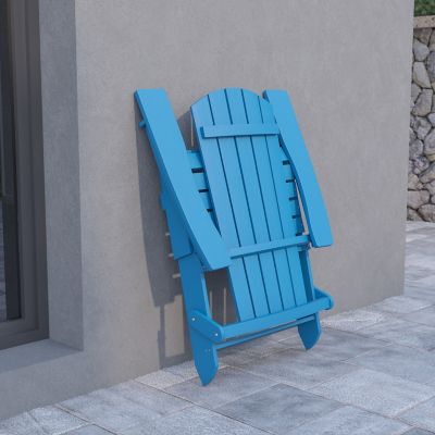 Image showing  Charlestown All-Weather Poly Resin Indoor/Outdoor Folding Adirondack Chair