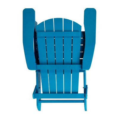 Image showing 5 th Flash Furniture Charlestown All-Weather Poly Resin Indoor/Outdoor Folding Adirondack Chair