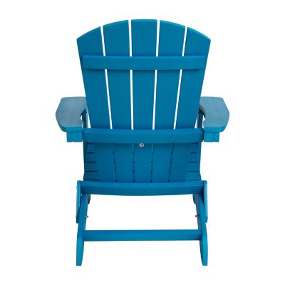 Image showing 6 th Flash Furniture Charlestown All-Weather Poly Resin Indoor/Outdoor Folding Adirondack Chair