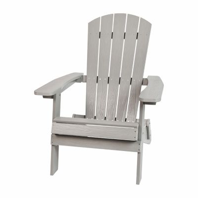Image showing 1 th Flash Furniture Charlestown All-Weather Poly Resin Indoor/Outdoor Folding Adirondack Chair