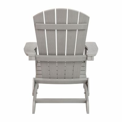 Image showing 5 th Flash Furniture Charlestown All-Weather Poly Resin Indoor/Outdoor Folding Adirondack Chair