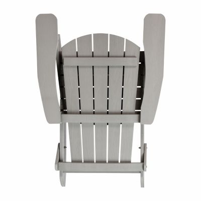 Image showing 6 th Flash Furniture Charlestown All-Weather Poly Resin Indoor/Outdoor Folding Adirondack Chair