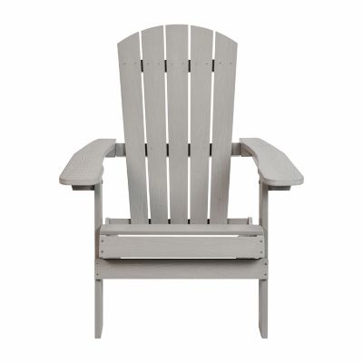 Image showing 8 th Flash Furniture Charlestown All-Weather Poly Resin Indoor/Outdoor Folding Adirondack Chair