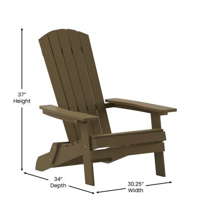 Image showing  Charlestown All-Weather Poly Resin Indoor/Outdoor Folding Adirondack Chair