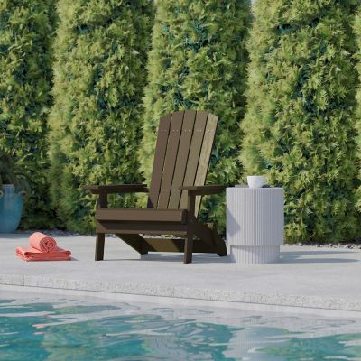 Image showing 5 th Flash Furniture Charlestown All-Weather Poly Resin Indoor/Outdoor Folding Adirondack Chair