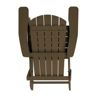 Image showing 9 th Flash Furniture Charlestown All-Weather Poly Resin Indoor/Outdoor Folding Adirondack Chair