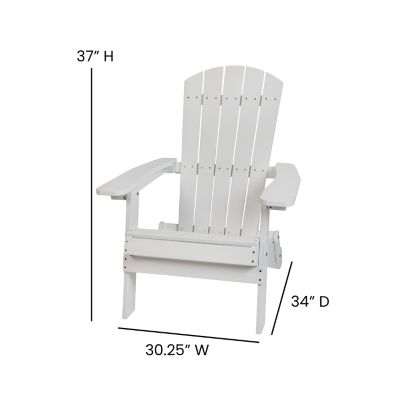 Image showing  Charlestown All-Weather Poly Resin Indoor/Outdoor Folding Adirondack Chair