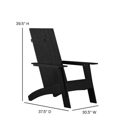Image showing 3 th Flash Furniture Sawyer Modern All-Weather Poly Resin Wood Adirondack Chair