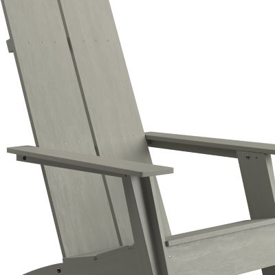 Image showing 7 th Flash Furniture Sawyer Modern All-Weather Poly Resin Wood Adirondack Chair