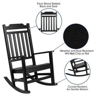 Image showing  Winston All-Weather Poly Resin Wood Patio Rocking Chair