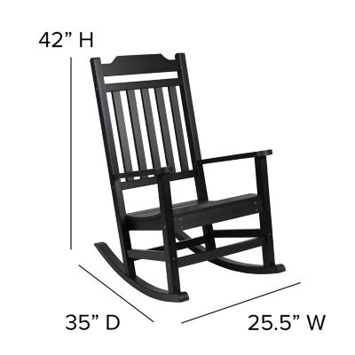 Image showing  Winston All-Weather Poly Resin Wood Patio Rocking Chair