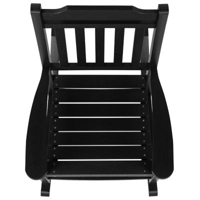 Image showing 6 th Flash Furniture Winston All-Weather Poly Resin Wood Patio Rocking Chair