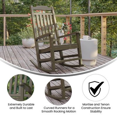Image showing  Winston All-Weather Poly Resin Wood Patio Rocking Chair