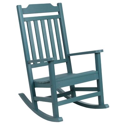 Flash Furniture Winston All-Weather Poly Resin Wood Patio Rocking Chair