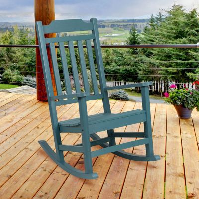 Image showing 2 th Flash Furniture Winston All-Weather Poly Resin Wood Patio Rocking Chair