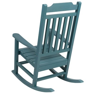 Image showing 4 th Flash Furniture Winston All-Weather Poly Resin Wood Patio Rocking Chair