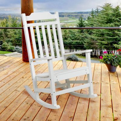 Image showing 2 th Flash Furniture Winston All-Weather Poly Resin Wood Patio Rocking Chair