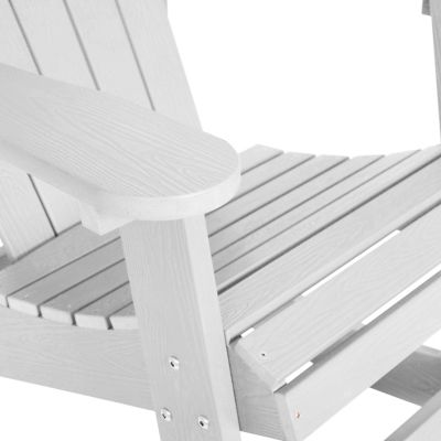 Flash Furniture Savannah All-Weather Poly Resin Wood Adirondack Rocking ...